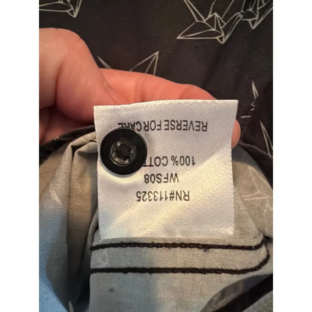 Wild Fang Classic Collar Short Sleeves Polo Shirt Men's Black XS Button Up